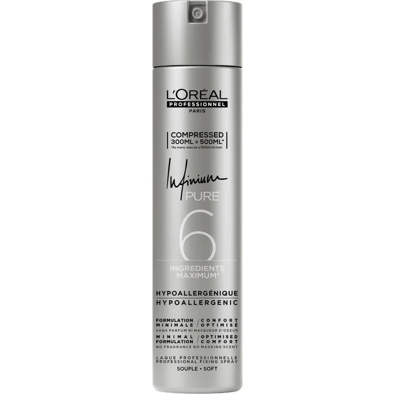 L'Oreal Professionnel Infinium Pure Strong Професійний лак без запаху для дуже сильної фіксації волосся 300 мл