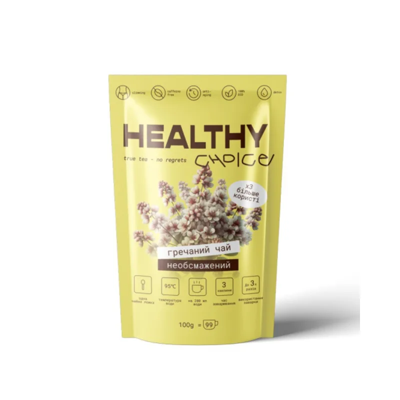 Healthy Choice Чай гречаний "Ку Цяо" необсмажений гранульований 100 г
