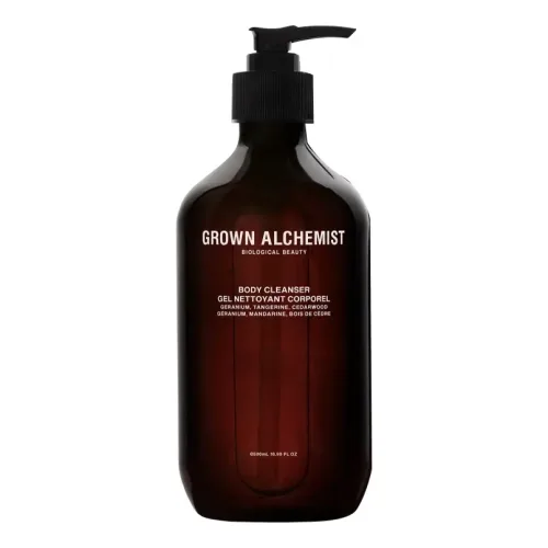 Очищуючий гель для тіла з ароматом герані, мандарину та кедру GROWN ALCHEMIST 008556 Revive Body Cleanser — обʼєм 500 мл