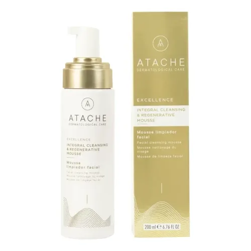 Кремовий мус з AHA кислотами для делікатного та глибокого очищення ATACHE Excellence Integral Cleansing & Regenerative Mousse — обʼєм 200 мл