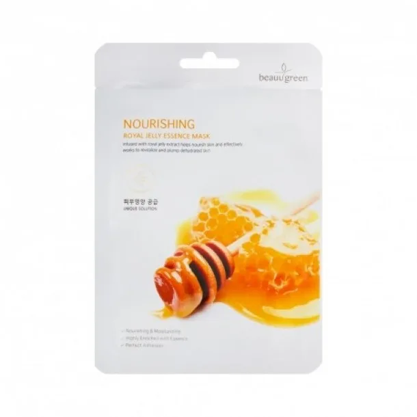 Живильна Тканинна Маска для Обличчя BeauuGreen Nourishing Royal Jelly Essence Mask (23 гр)