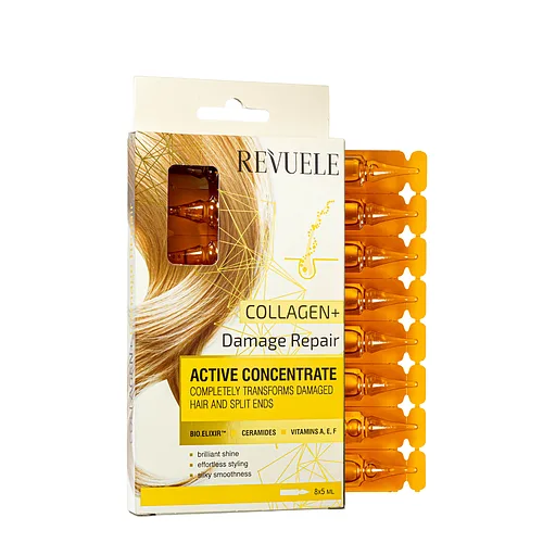 Ампули з колагеном для відновлення пошкодженого волосся Revuele Active Hair Concentrate