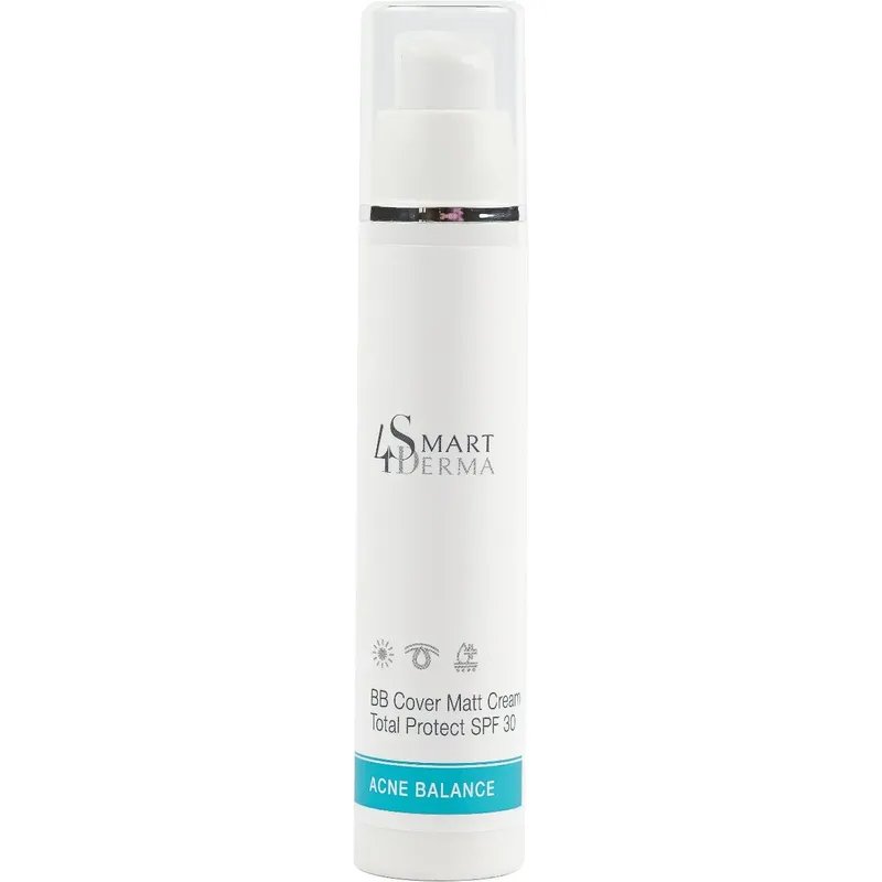 Матуючий себорегулюючий ВВ крем SPF 30 для жирної шкіри Smart4Derma Cover Matt Cream Total Protect