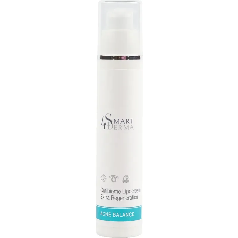 Нічний ліпосомальний крем для жирної шкіри Smart4Derma Cutibiome Lipocream Extra Regeneration