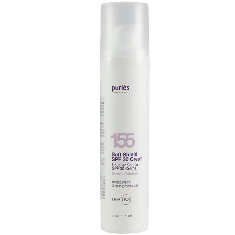 Зволожуючий матуючий захист SPF 30 для всіх типів шкіри Purles Soft Shield