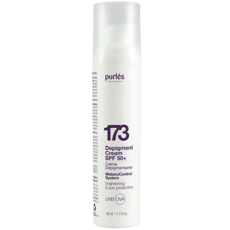 Освітлювальний захисний крем SPF50+ від пігментації Purles Depigment Cream
