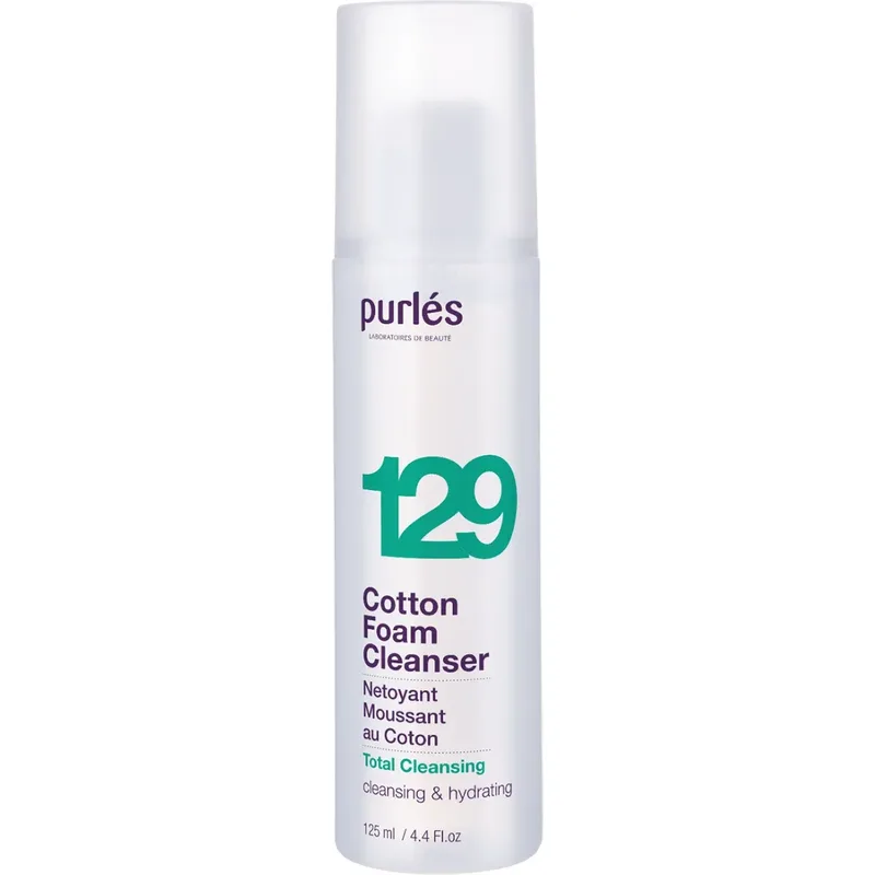 Заспокійлива зволожувальна пінка-мус для очищення обличчя Purles Cotton Foam Cleanser