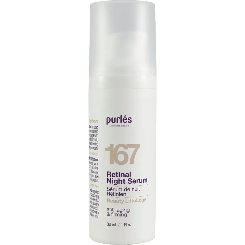 Антивікова відновлювальна нічна сироватка з ретиналем Purles Retinal Night Serum