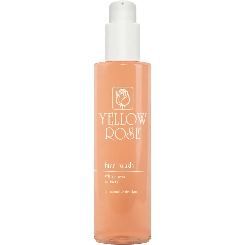 Очищувальний зволожувальний гель для сухої та чутливої шкіри Yellow Rose Face Wash with Flower Extracts