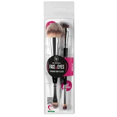 BS04 Набір пензликів для макіяжу обличчя та очей (2 предмети) TF COSMETICS Home Professional