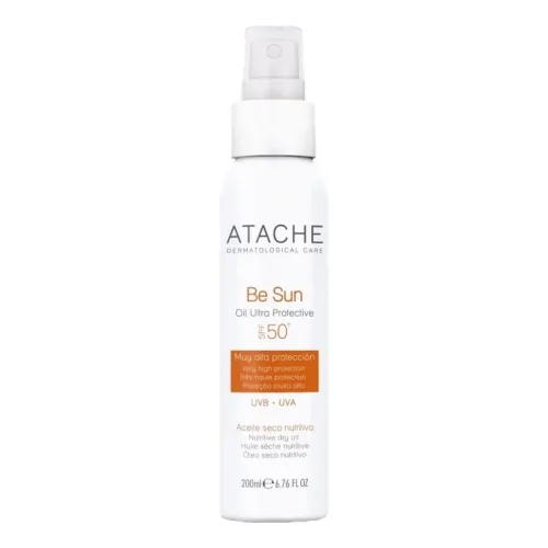 Омолоджуюча сонцезахисна суха олія для тіла ATACHE BE SUN Oil Ultra Protective SPF 50 — обʼєм 200 мл