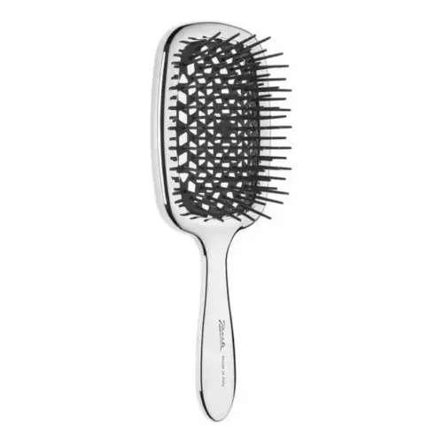Щітка для волосся Срібна з чорним JANEKE Superbrush Lux Срібна з чорним