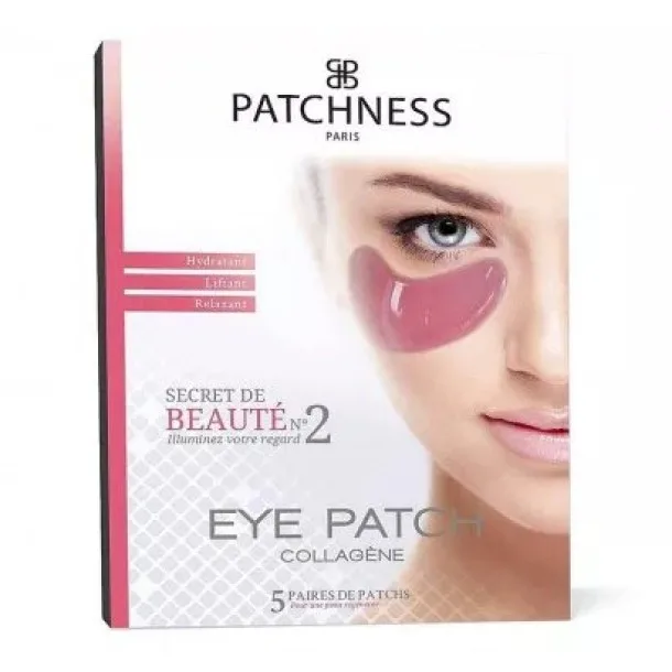 Патчі для Очей Patchness Eye Patch Pink з Колагеном, Підтягуючі (10 шт)