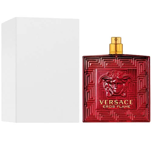 Тестер оригінальних чоловічих парфумів Versace Eros Flame 100ml, свіжий цитрусовий пряний аромат із сандалом
