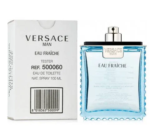 Тестер елітних парфумів Versace Man Eau Fraiche 100мл, версаче чоловічі блакитні свіжий деревно-цитрусовий аромат