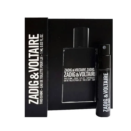 Туалетна вода чоловіча Zadig & Voltarie This Is Him 1ml пробник оригінал, східний деревний аромат