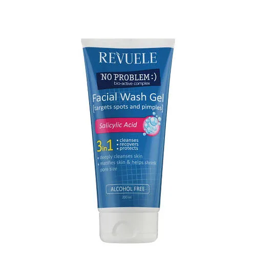 Гель для вмивання 3 в 1 Revuele No Problem Washing Gel із саліциловою кислотою 200 мл