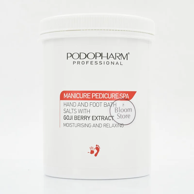 Podopharm Professional Hand & Foot Bath Salt With Goji Berry Extract Сіль пом'якшувальна для ванн при педикюрі і манікюрі з ягодами годжі 1400 г