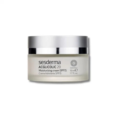 Зволожуючий крем для обличчя - SeSDerma Acglicolic 20 Moisturizing Cream SPF 15