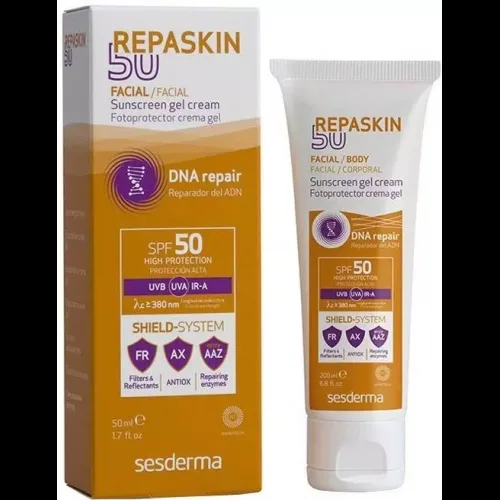 Сонцезахисний крем-гель для обличчя SPF50 - Sesderma Repaskin Facial Sunscreen gel crem