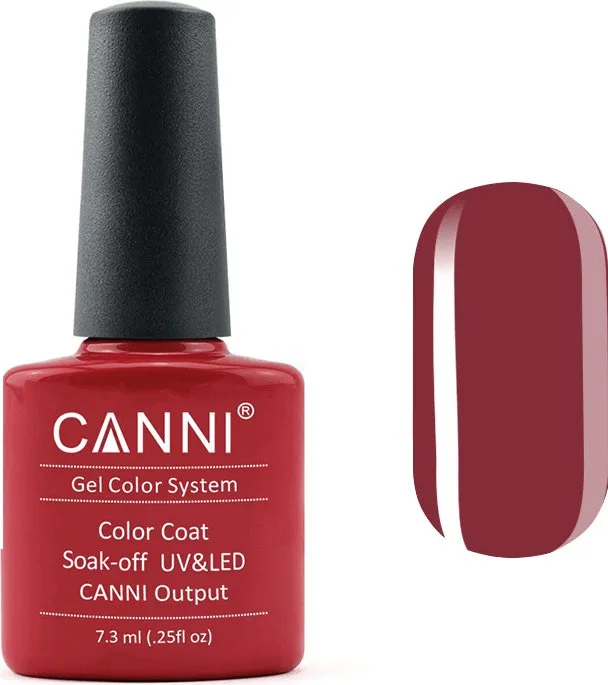 Гель-лак Canni Color Coat Soak-off UV&LED 106 темно-рубіновий 7.3 мл