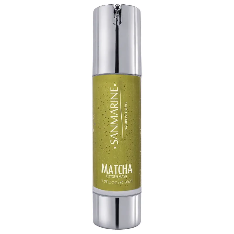 Киснева маска з зеленим чаєм матча Sanmarine Matcha Oxygen Mask