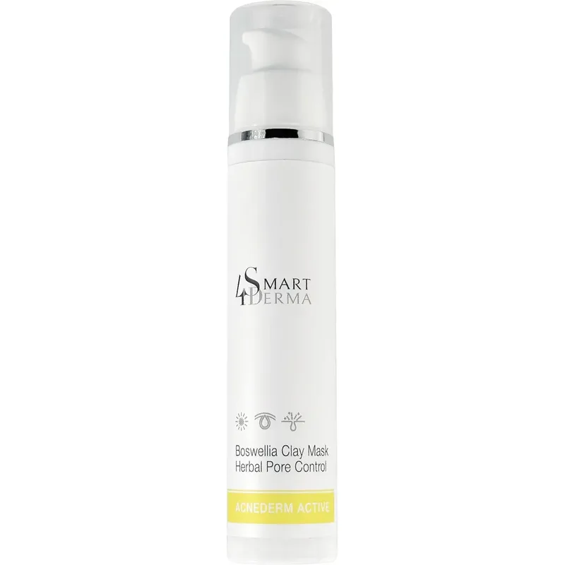 Протизапальна порозвужувальна маска для жирної шкіри Smart4Derma Boswellia Clay Mask Herbal Pore Control
