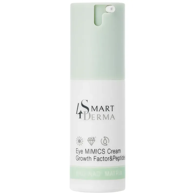 Омолоджуючий крем для повік з пептидами та NAD+ Smart4Derma Eye Mimics Cream Growth Factor&Peptides