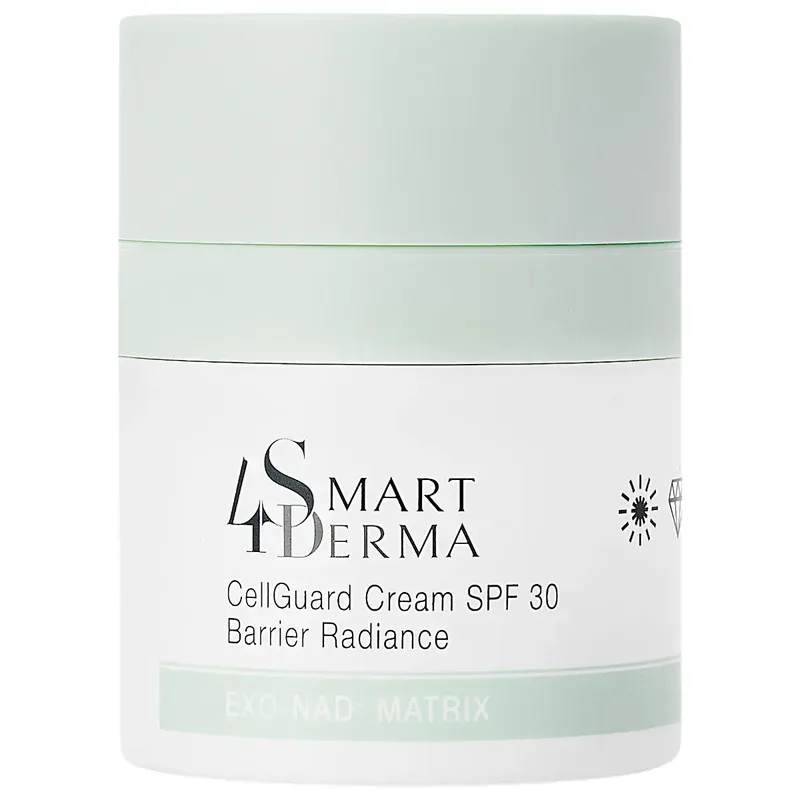 Омолоджувальний екзосомальний денний крем SPF 30 з NAD+ Smart4Derma CellGuard Cream Barrier Radiance
