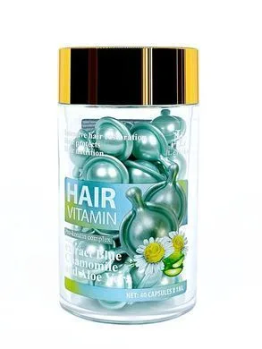 Вітаміни для волосся LeNika Pro-keratin complex з екстрактом Голубої ромашки та Алое Вера (БАНКА 40 шт)
