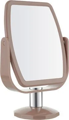 M-024 Дзеркало двостороннє, косметичне, настільне 3Х (17x14 см) Beauty LUXURY - 3 кольори