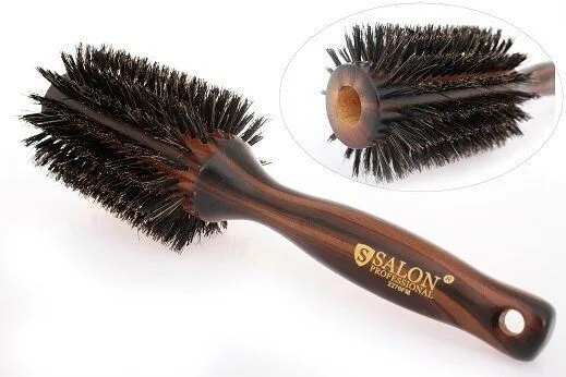 2270FM Брашинг для волосся дерев'яний з натуральною щетиною Salon Professional (38 мм)