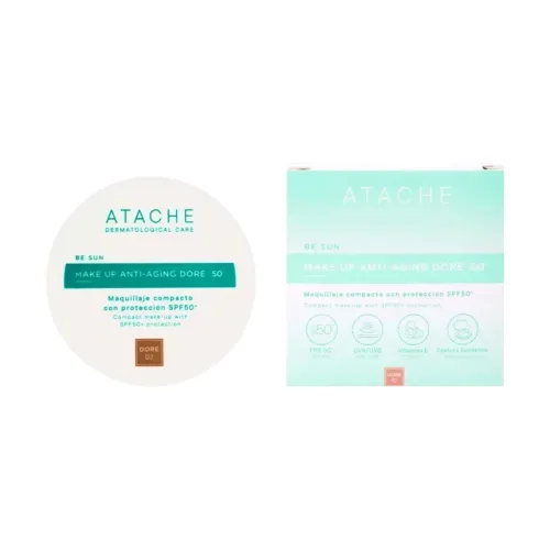 Антивіковий тонуючий кушон з SPF 50+ ATACHE Make Up Anti-Aging SPF 50+ — відтінок Dore 12 г