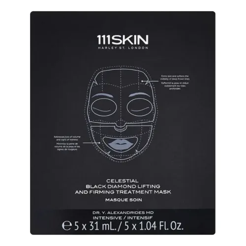 Набір гідрогелевих ліфтинг-масок для обличчя 111SKIN Celestial Black Diamond Lifting and Firming Face Mask Box of 5 — обʼєм 155 мл 155 мл