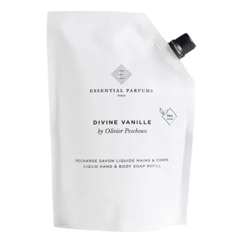 Рідке мило для рук і тіла (змінний блок) ESSENTIAL PARFUMS Divine Vanille Liquid Body & Hand Soap Refill — обʼєм 500 мл