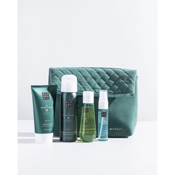 Дорожній Набір Бестселерів Рітуалс Джинг + Косметичка - Travel Version Rituals of Jing Treat Gift Set Bestsellers 4-SKU