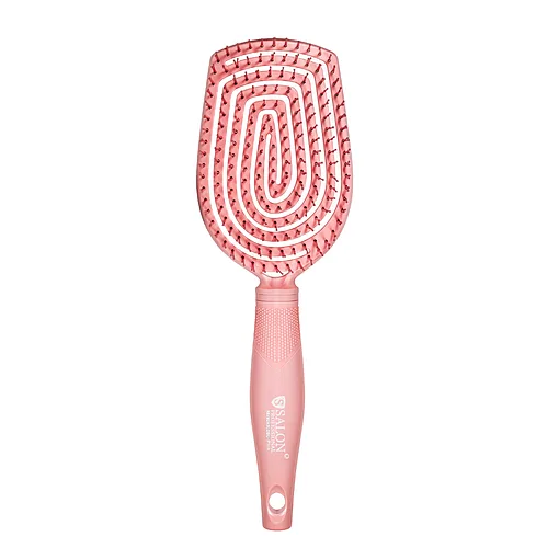 Щітка для волосся масажна продувна Salon Professional з нейлоновою щетиною 98290 SL, Pink Рожева