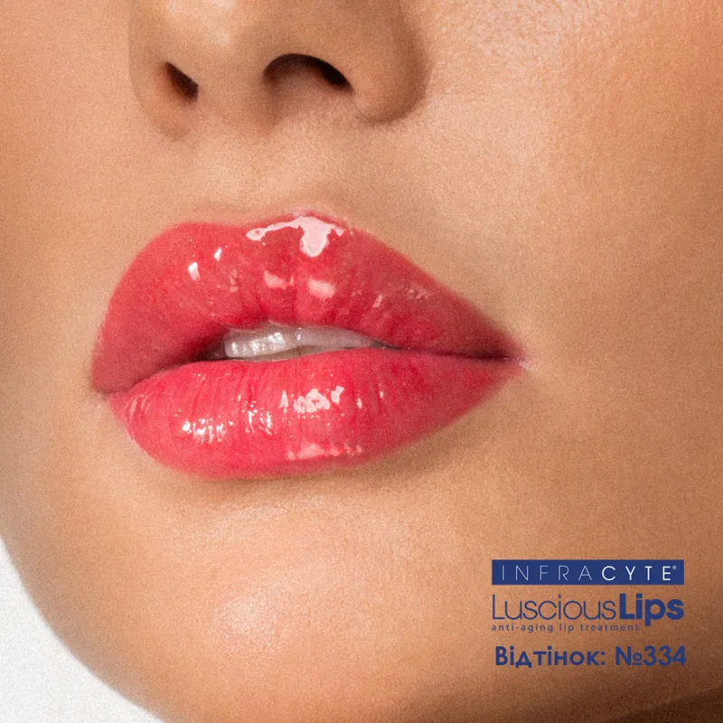 Infracyte Luscious Lips 334 Dinamite Delight Антивіковий блиск для збільшення об єму губ 334 Червоно-рожевий