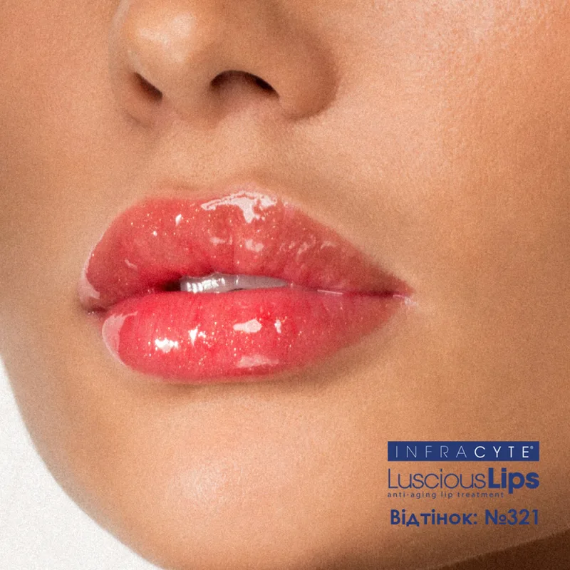 Infracyte Luscious Lips 321 Are You Red-dy Антивіковий блиск для збільшення об єму губ 321 Класичний червоний з шимером