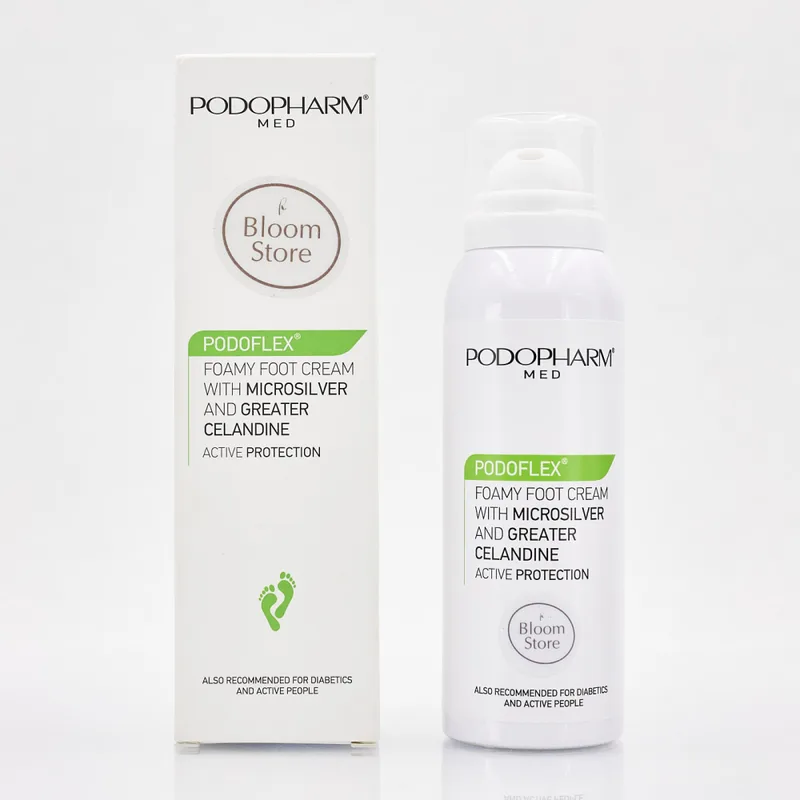 Podopharm Podoflex Foamy Foot Cream with Microsilver and Greater Celandine Спрей-піна для ніг 125 мл.