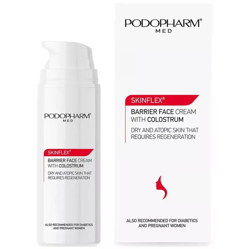 Podopharm Skinflex Barrier Face Cream With Colostrum Бар'єрний крем для обличчя з молозивом 50 мл.
