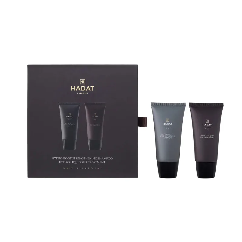 Подарунковий Набір для Росту Волосся Hadat Hydro Root Strengthening Shampoo + Hadat Hydro Liquid Silk Treatment (70 ml)