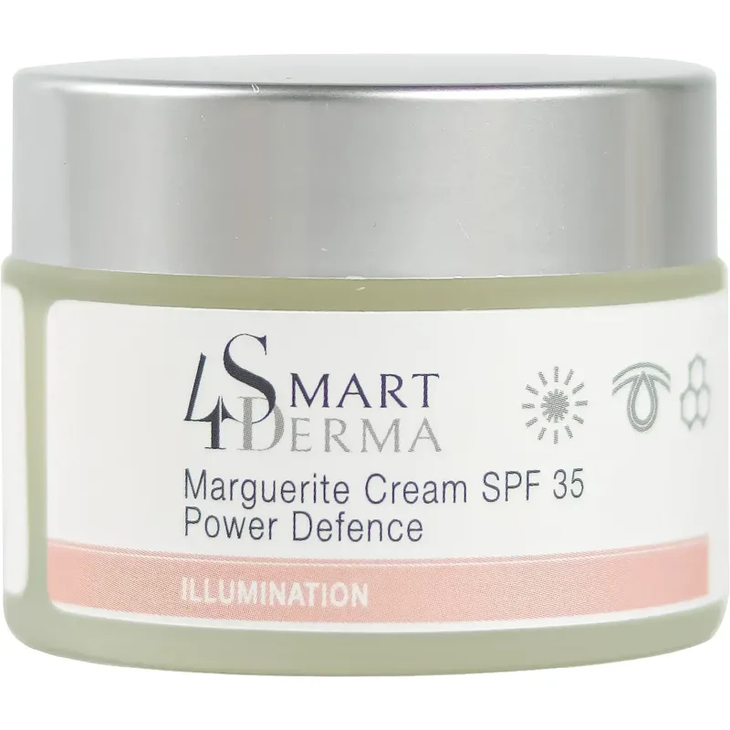 Денний крем SPF 35 проти пігментації для всіх типів шкіри Smart4Derma Marguerite Cream Power Defence