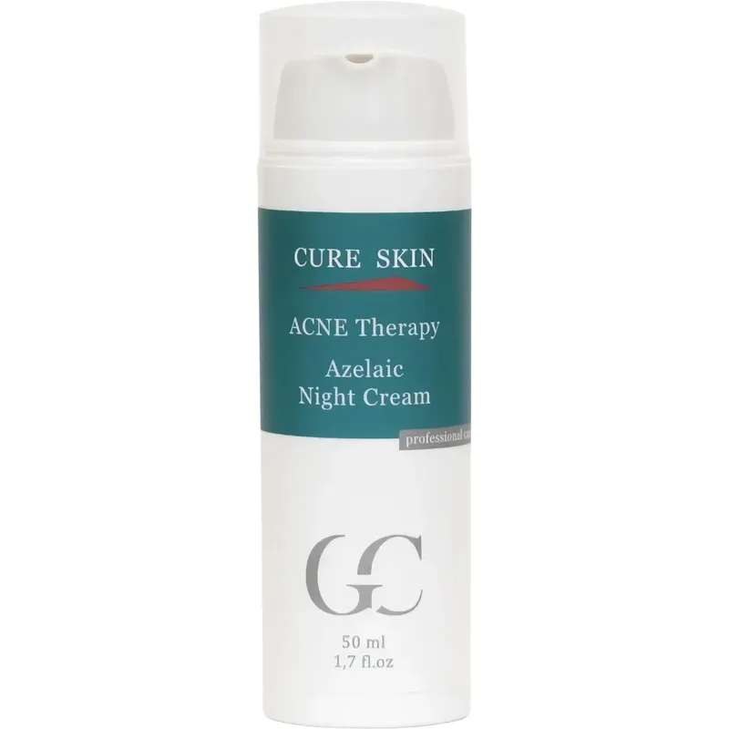 Протизапальний азелаїновий нічний крем для жирної шкіри Cure Skin Acne Therapy Azelaic Night Cream