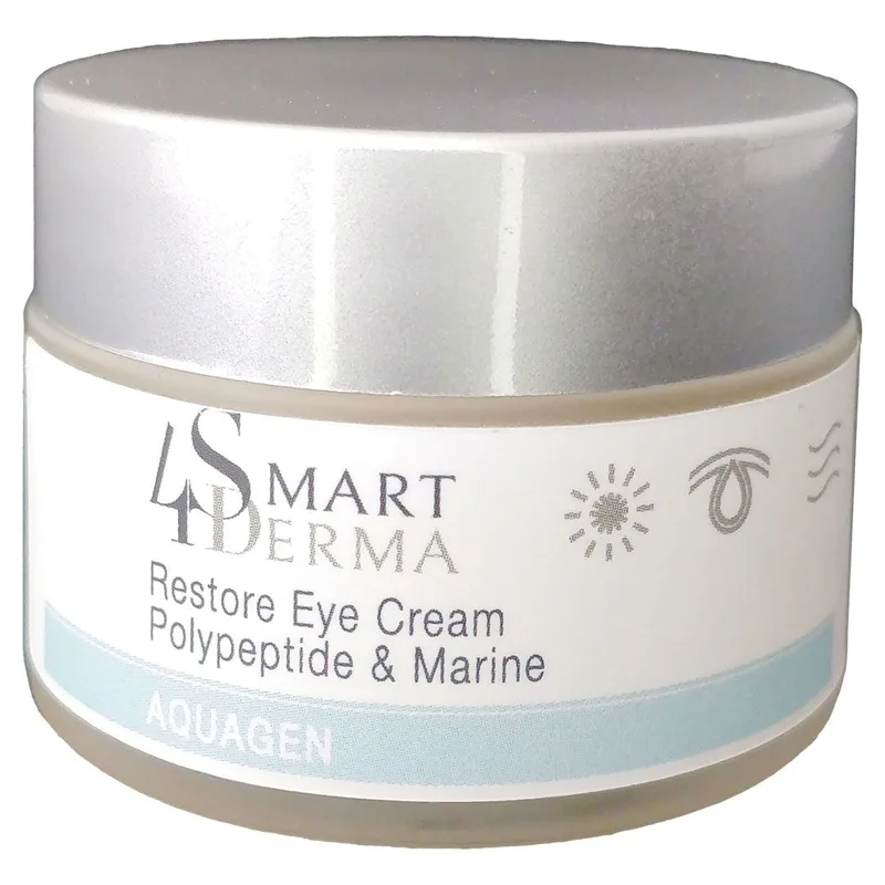 Дренажний антивіковий крем для зони навколо очей Smart4Derma Restore Eye Cream Polypeptide & Marine