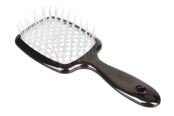 Щітка для волосся масажна Cecilia Super Hair Brush хромована, графітна
