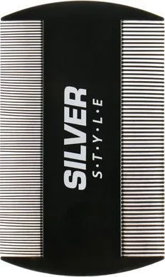 RP-011 Гребінець двосторонній чорний Silver Style
