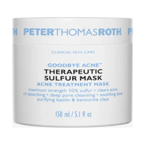 Лікувальна глиняна маска для шкіри з акне PETER THOMAS ROTH Goodbye Acne Therapeutic Sulfur Mask — обʼєм 150 мл