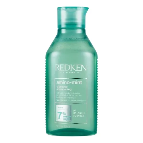 Очищувальний шампунь для жирної шкіри голови REDKEN Amino Mint Shampoo — обʼєм 300 мл