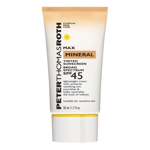Мінеральний сонцезахисний крем-тінт із SPF 45 PETER THOMAS ROTH Max Mineral Tinted Sunscreen Broad Spectrum SPF 45 — обʼєм 50 мл